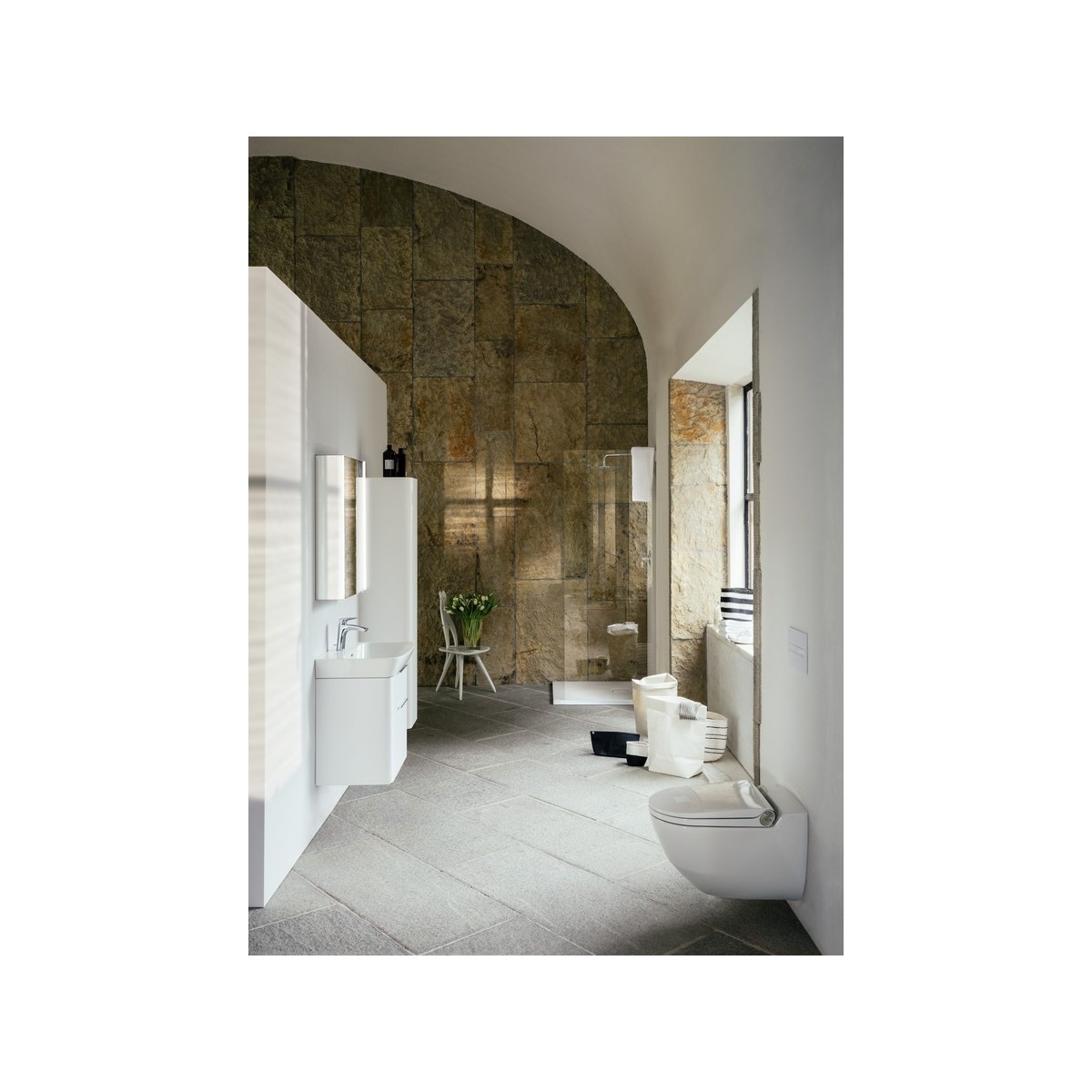 Frame armoire toilette 60x73 a/ eclair, prise et interr, cg - LAUFEN H4084519001441 