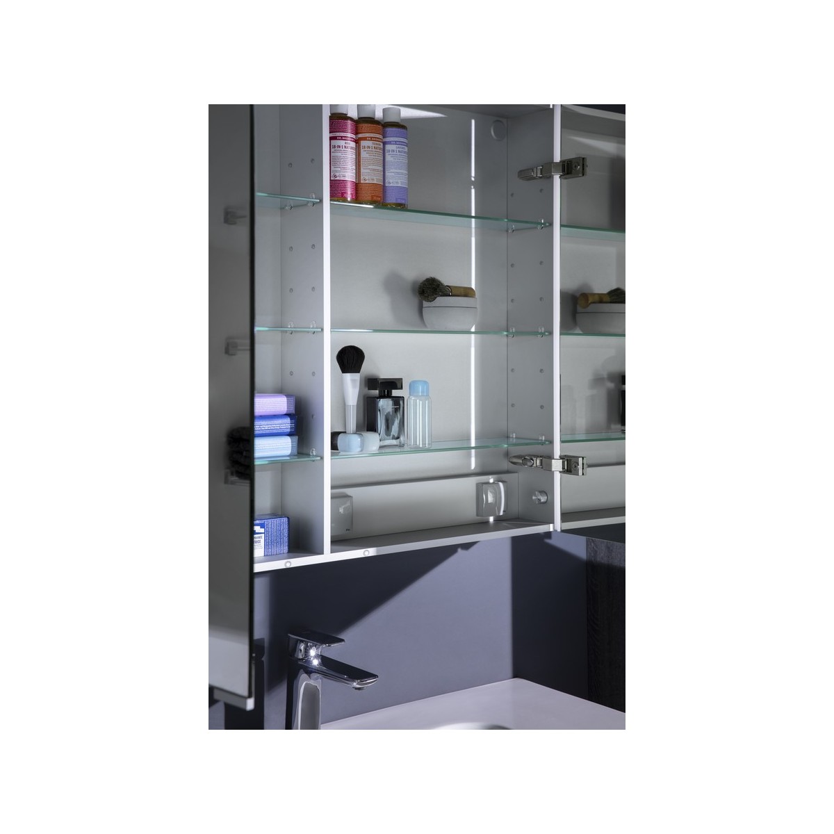 Arm. de toil. ac lum. led, int., prise frame 25 120 miroir - LAUFEN H4088049001441 