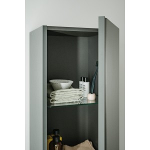 Meda armoire haute 1650 1 porte charnières à droite blanc mat 355x335x1650 mm - LAUFEN H4216520112601 