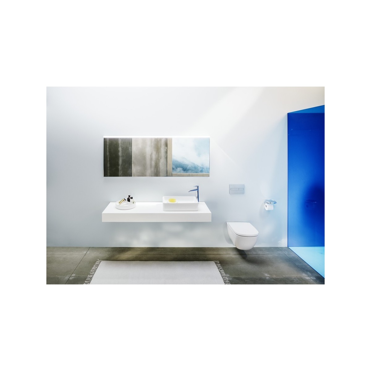 Frame 25 miroir avec cadre aluminium 1500mm 1500x25x700mm noir mat - LAUFEN H4474099004501 