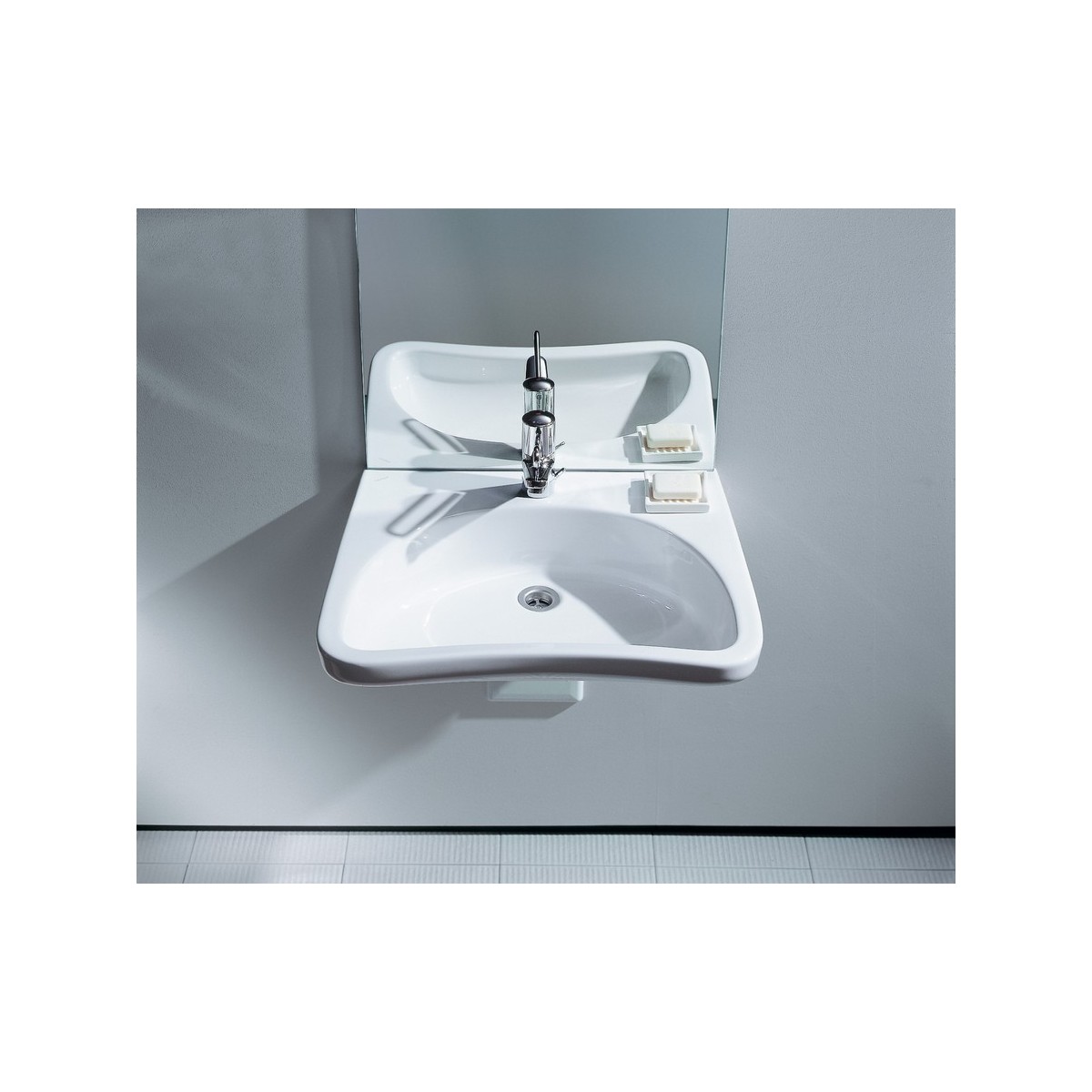 Rehab lavabo pmr 'liberty' 660x550x165 mm blanc - LAUFEN H8106030000001 