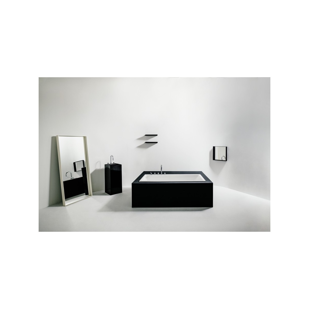 Kartell lavabo indépendant avec écoulement caché graphite mat 375x435x900 mm - LAUFEN H8113317581121 