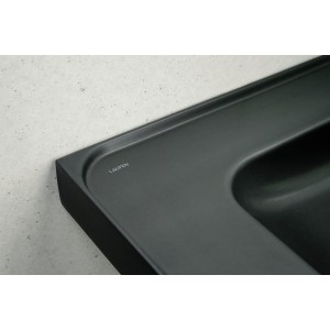 Meda lavabo mural ou à poser sur meuble noir mat 1200x460x80 mm - LAUFEN H8141117161111 