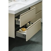 Meda lavabo double mural ou à poser sur meuble graphite mat 1300x460x80 mm - LAUFEN H8141127581081 