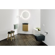 Meda lave-mains plage de robinetterie à droite noir mat 460x235x80 mm - LAUFEN H8151137161141 