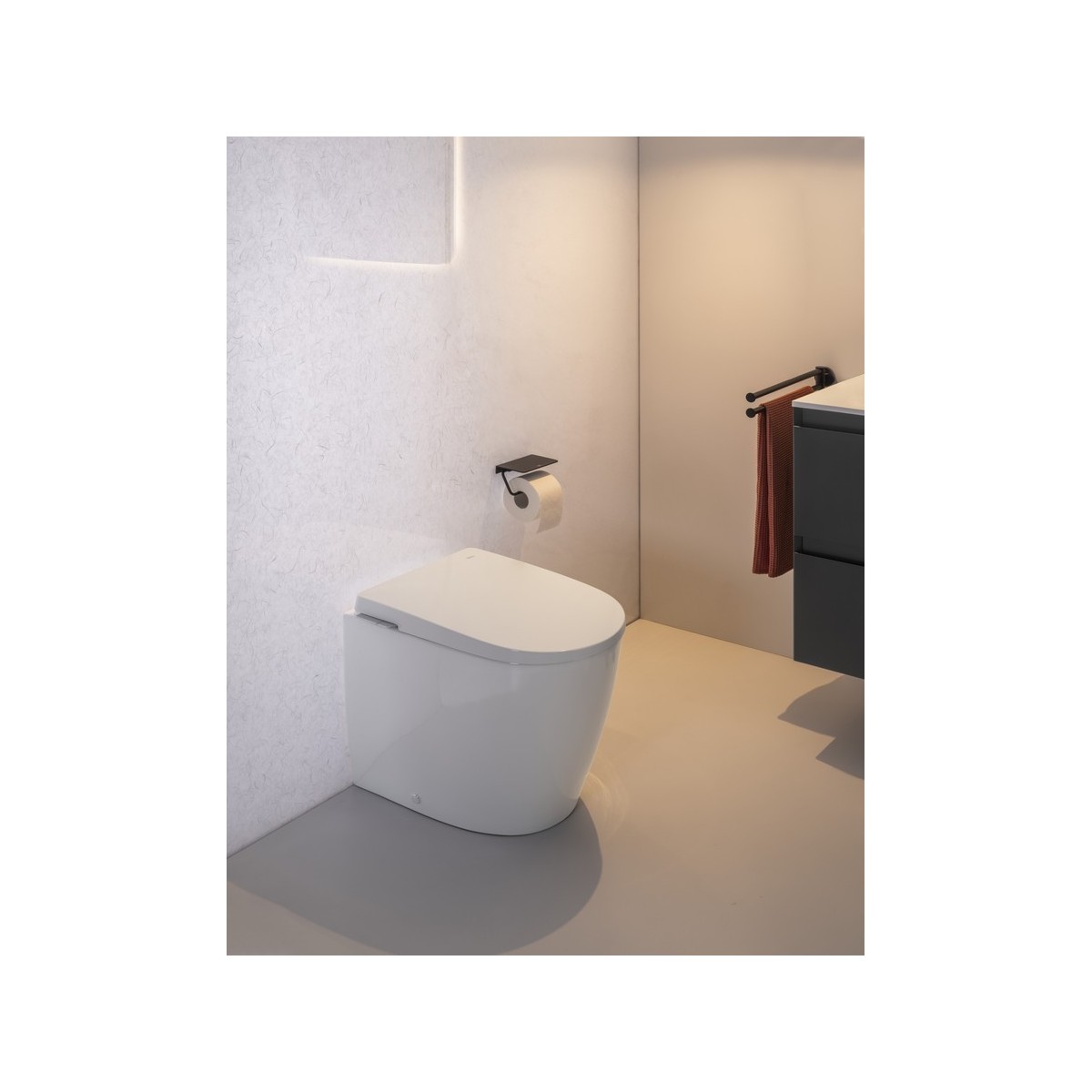 Avant wc au sol rimless, réservoir intégré alimentation hydraulique interne - ROCA A80336MS0W 