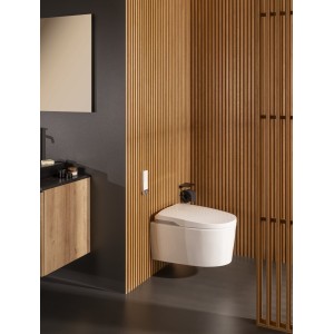 Horizon unik meuble 1t 900+plan noir+vasque dash noire mate - ROCA A851955553 