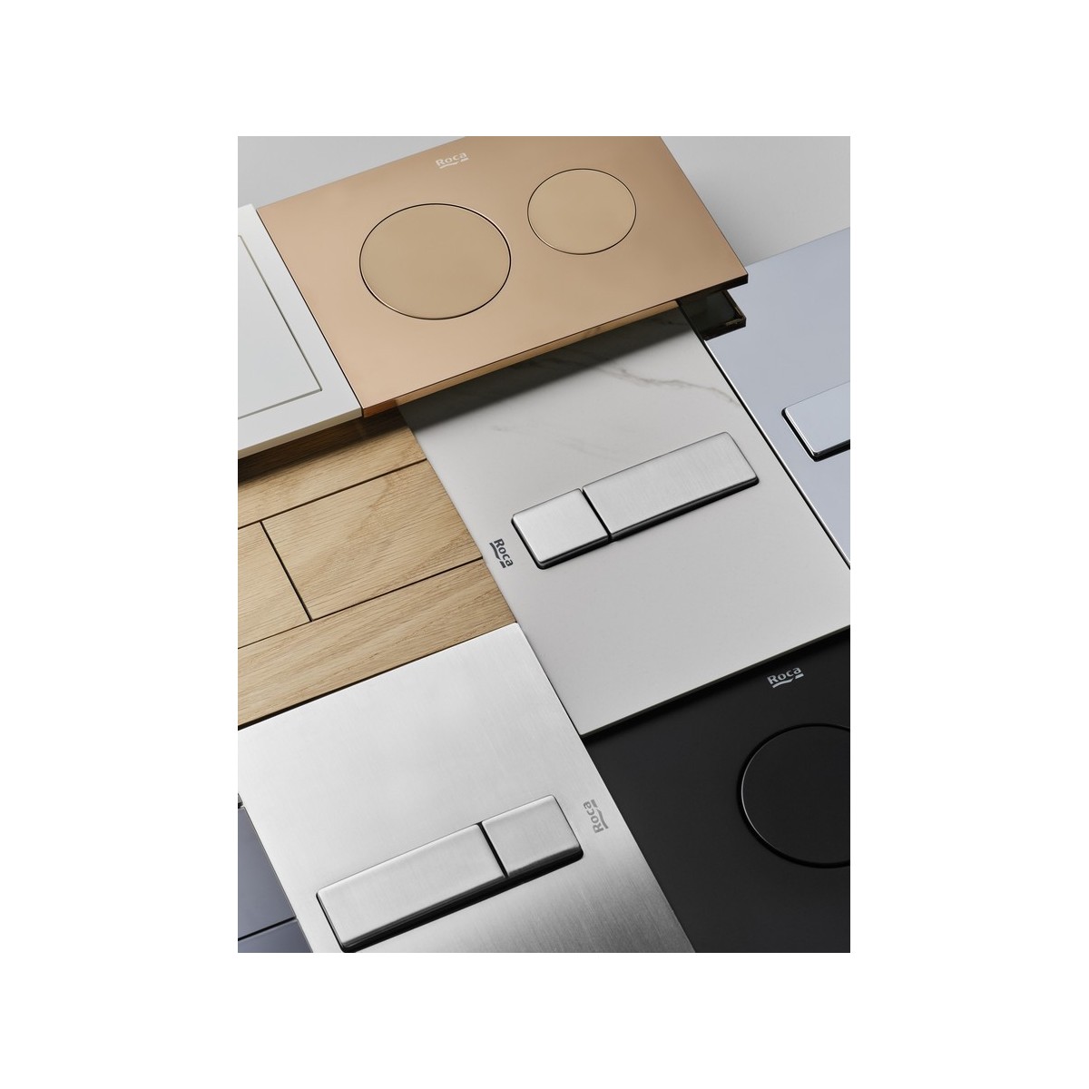 Ps3 double pour bâti-support duplo s or brossé - ROCA A8902233VA 