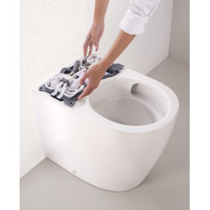 Avant wc au sol rimless, réservoir intégré alimentation hydraulique interne - ROCA A80336MS0W 