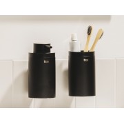 Hotel'S Round Distr De Savon Mural Avec Poussoir Noir Mat-Roca A817596C40 