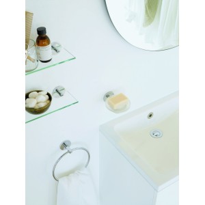 Cana porte-savon mural à coller chromé chromé 110x126x55 mm - LAUFEN H3831310040001 