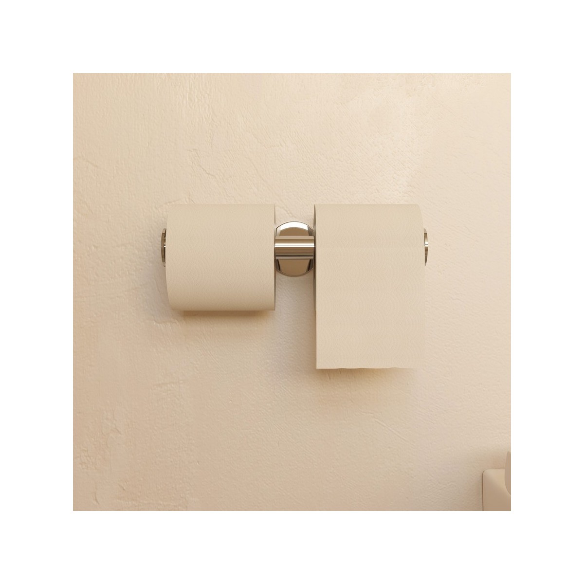 Niara porte-papier toilette double sans couvercle chromé 245x82x58 mm - LAUFEN H3840620040011 
