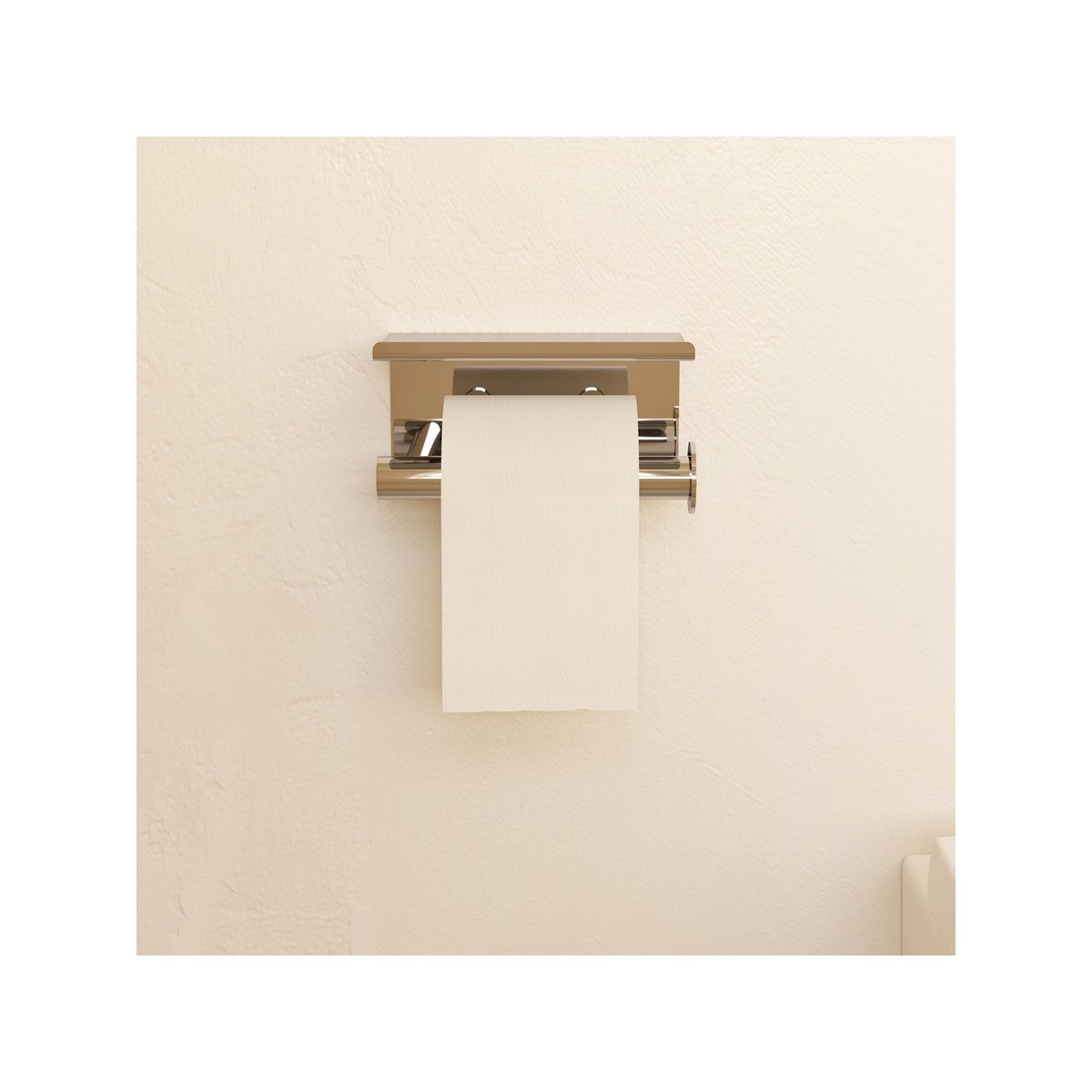 Niara porte-papier toilette avec couvercle chromé 159x112x88 mm - LAUFEN H3840620040031 