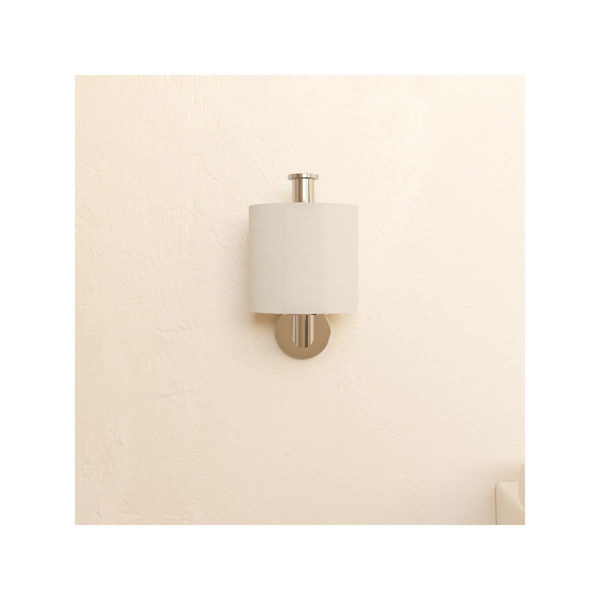 Niara porte-papier toilette vertical pvd couleur inox 58x95x176 mm - LAUFEN H3840621610021 