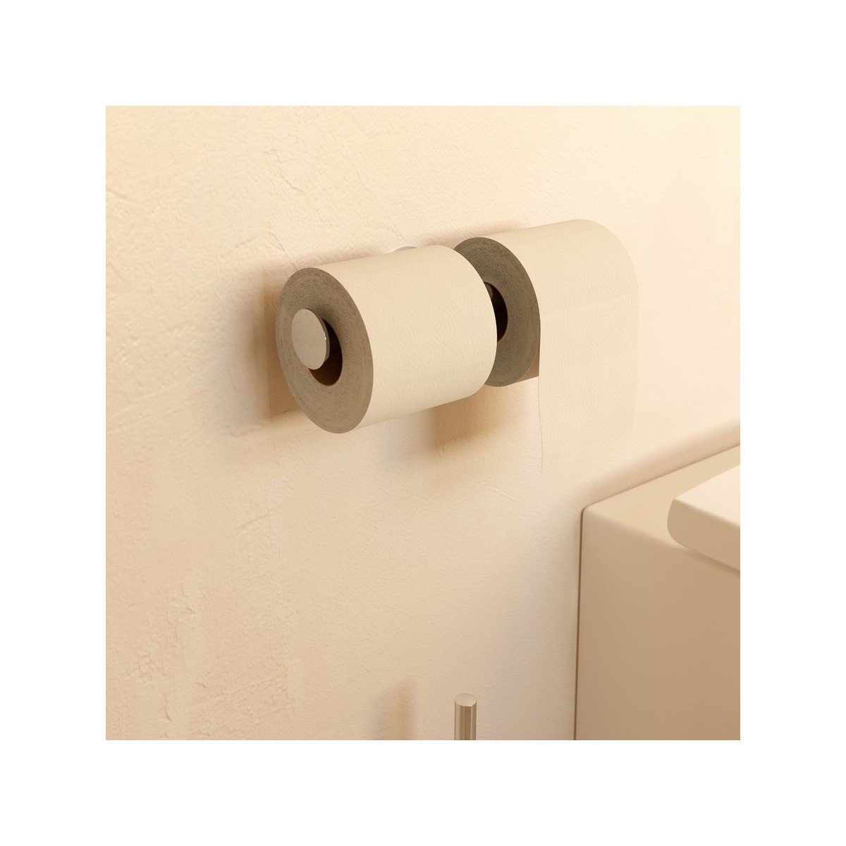 Niara porte-papier toilette double sans couvercle or pâle mat 245x82x58 mm - LAUFEN H3840621650011 