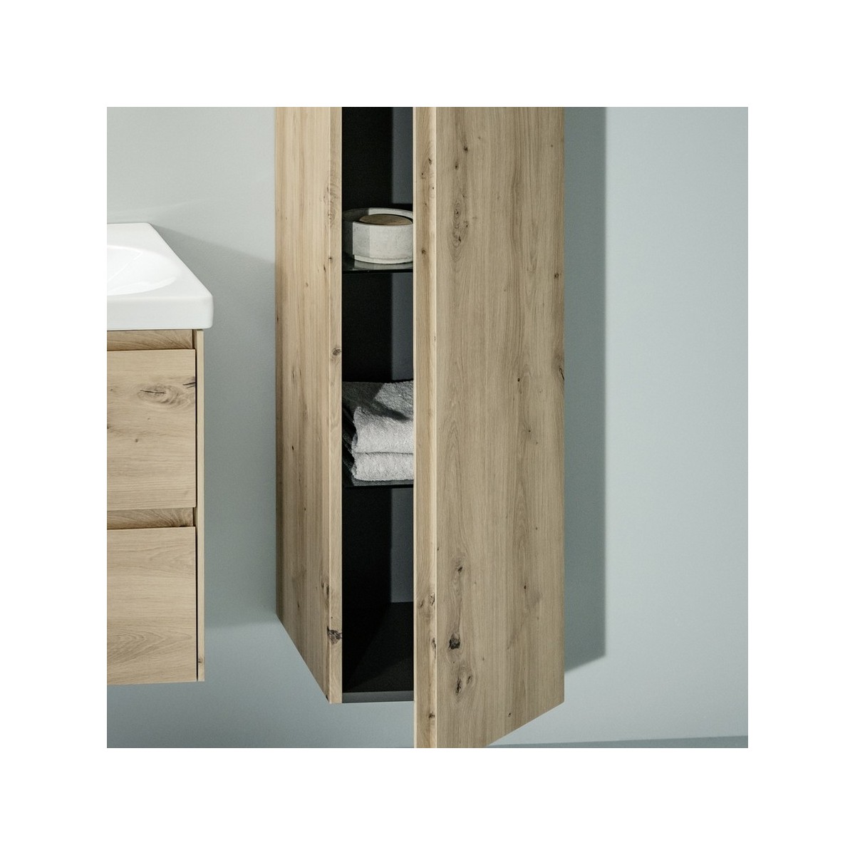 Lani armoire haute 1 porte charnières à droite 355x335x1650mm multicolour - LAUFEN H4037221129991 
