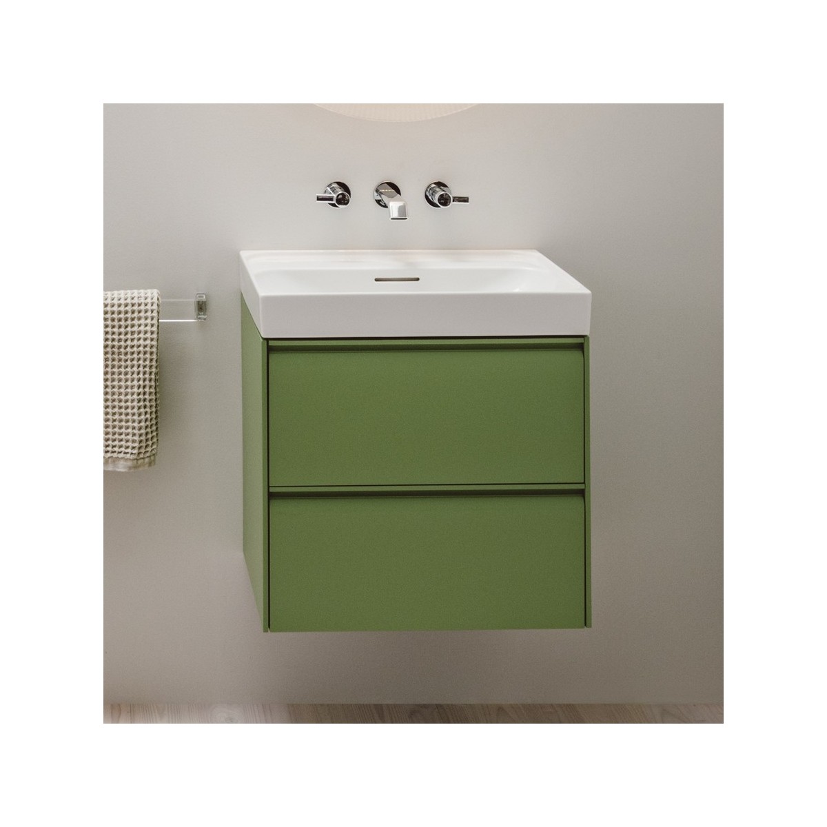 Meda meuble sous lavabo 600 2t pour lavabo 810113 gris traffic 585x450x515 mm - LAUFEN H4215720112661 