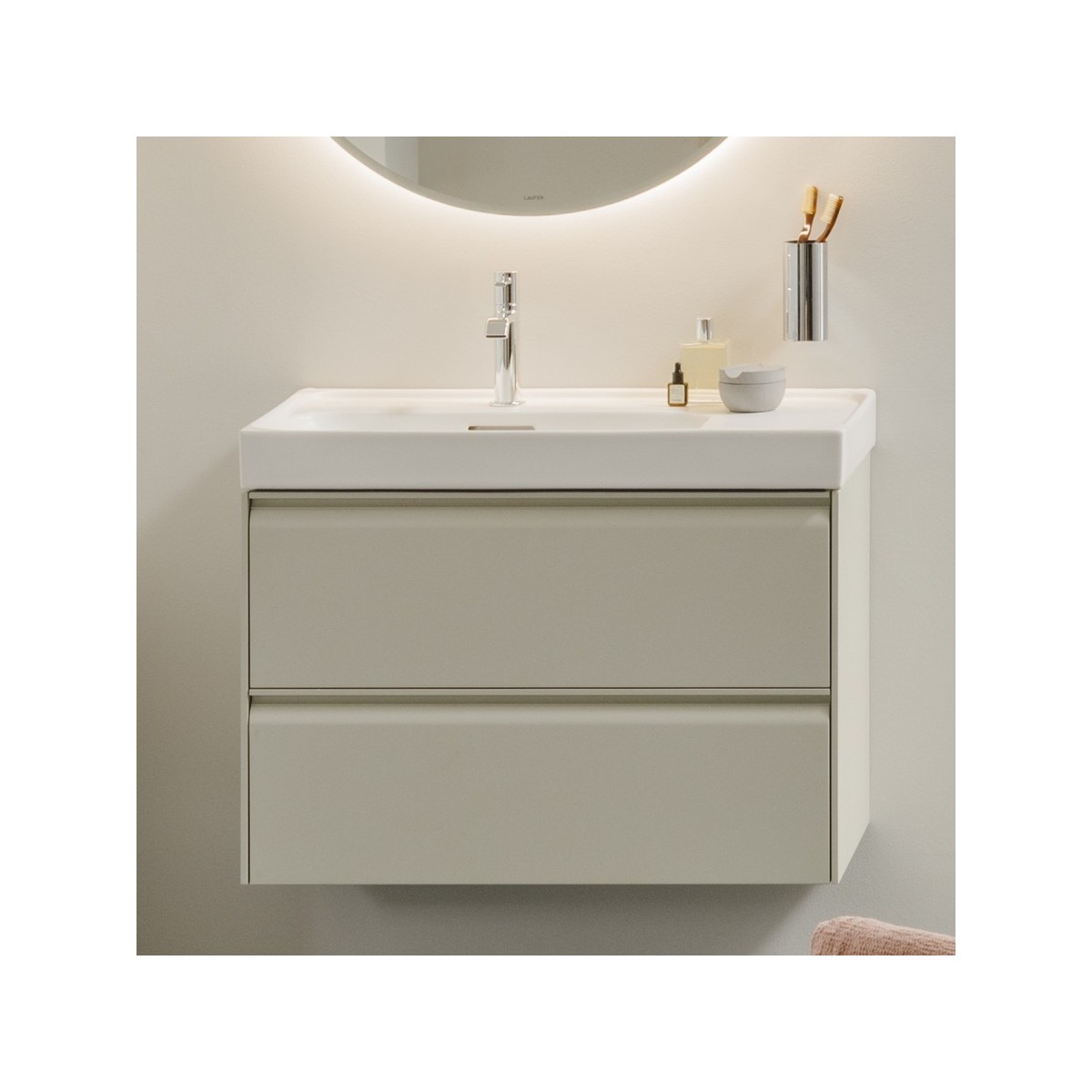 Meda meuble sous lavabo 800 2t pour lavabo 817116 gris traffic 785x450x515 mm - LAUFEN H4216020112661 