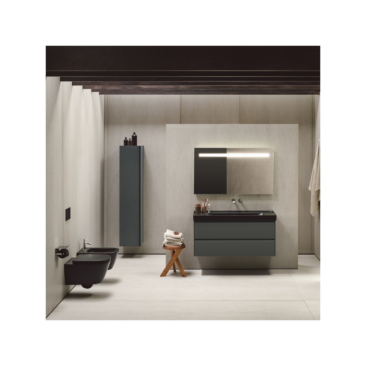 Meda meuble sous lavabo 1200 2t pour lavabo 814111 gris traffic 1180x450x515 mm - LAUFEN H4216320112661 