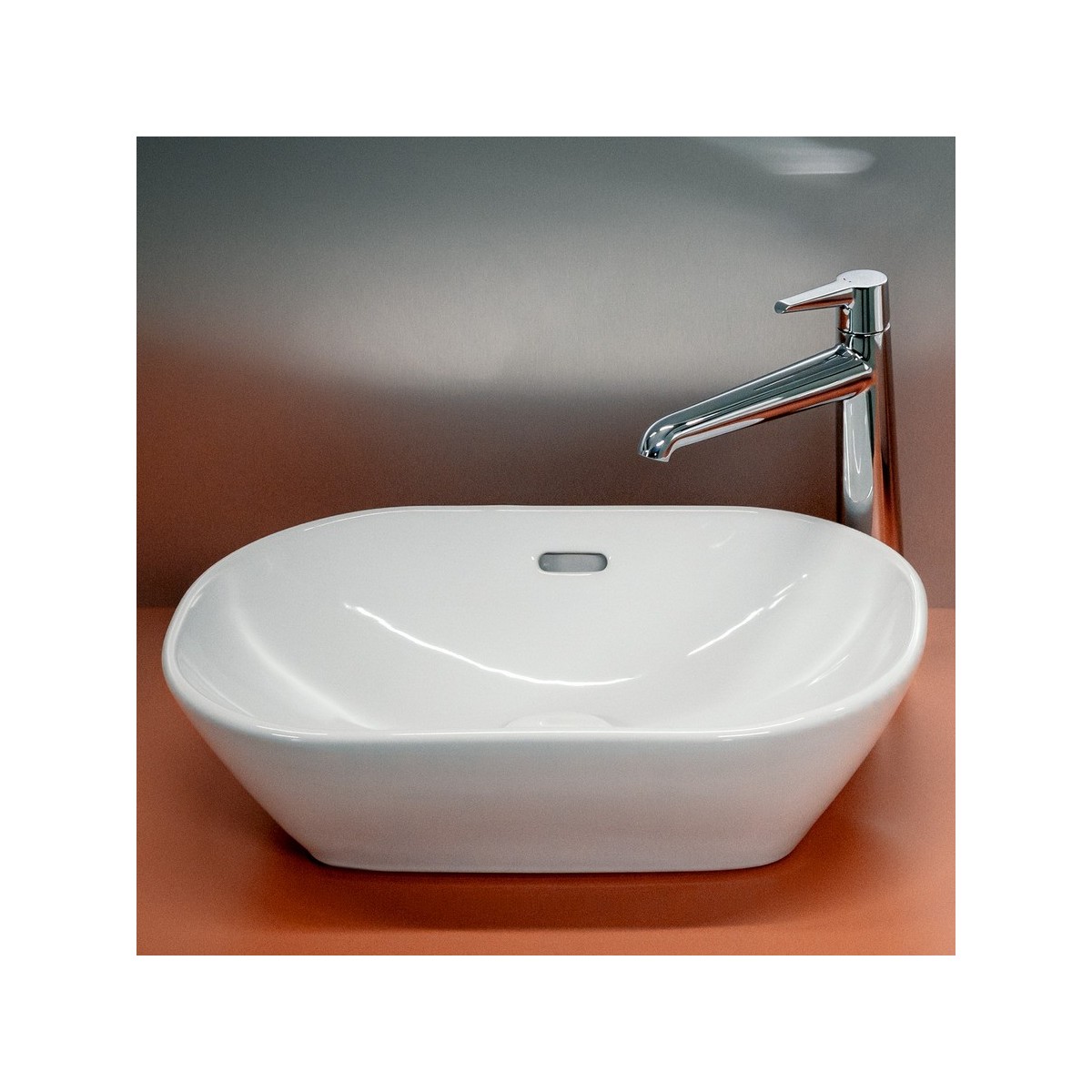 Lua vasque à poser ovale non percé 500x350x135 mm blanc - LAUFEN H8120830001091 