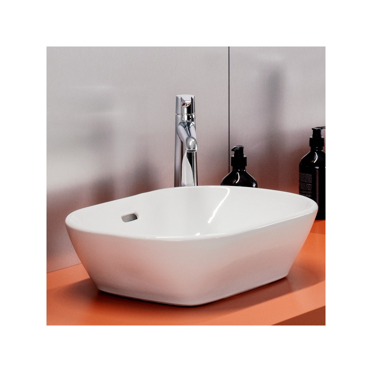 Lua vasque à poser ovale non percé 500x350x135 mm blanc - LAUFEN H8120830001091 