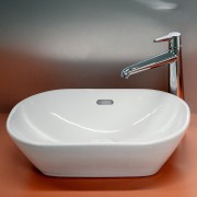 Lua vasque à poser ovale non percé 500x350x135 mm blanc avec lcc - LAUFEN H8120834001091 