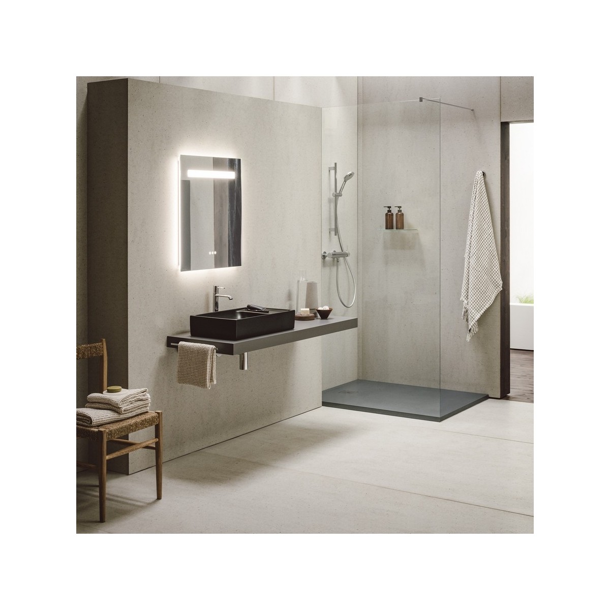 Meda vasque à poser avec plage de robinetterie à gauche blanc 600x350x120 mm - LAUFEN H8121130001121 