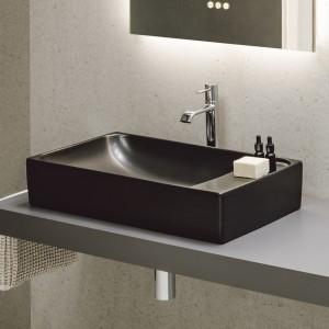 Meda vasque à poser avec plage de robinetterie à gauche blanc lcc 600x350x120 mm - LAUFEN H8121134001121 