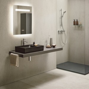 Meda vasque à poser avec plage de robinetterie à gauche blanc lcc 600x350x120 mm - LAUFEN H8121134001121 