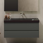 Meda lavabo mural ou à poser sur meuble graphite mat 1200x460x80 mm - LAUFEN H8141117581121 