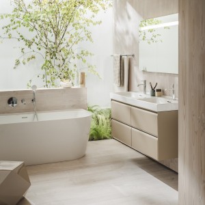 Meda lavabo double mural ou à poser sur meuble blanc lcc 1300x460x80 mm - LAUFEN H8141124001041 