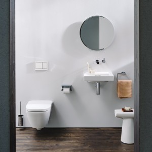 Meda lave-mains mural ou à poser sur meuble blanc lcc 450x350x80 mm - LAUFEN H8151114001091 