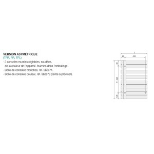 Sèche-serviette ACOVA - FASSANE SPA Asymétrique à gauche eau chaude