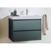 Ona unik meuble 2 tiroirs + lavabo en fineceramic droite 800mm blanc mat - ROCA A851690509 