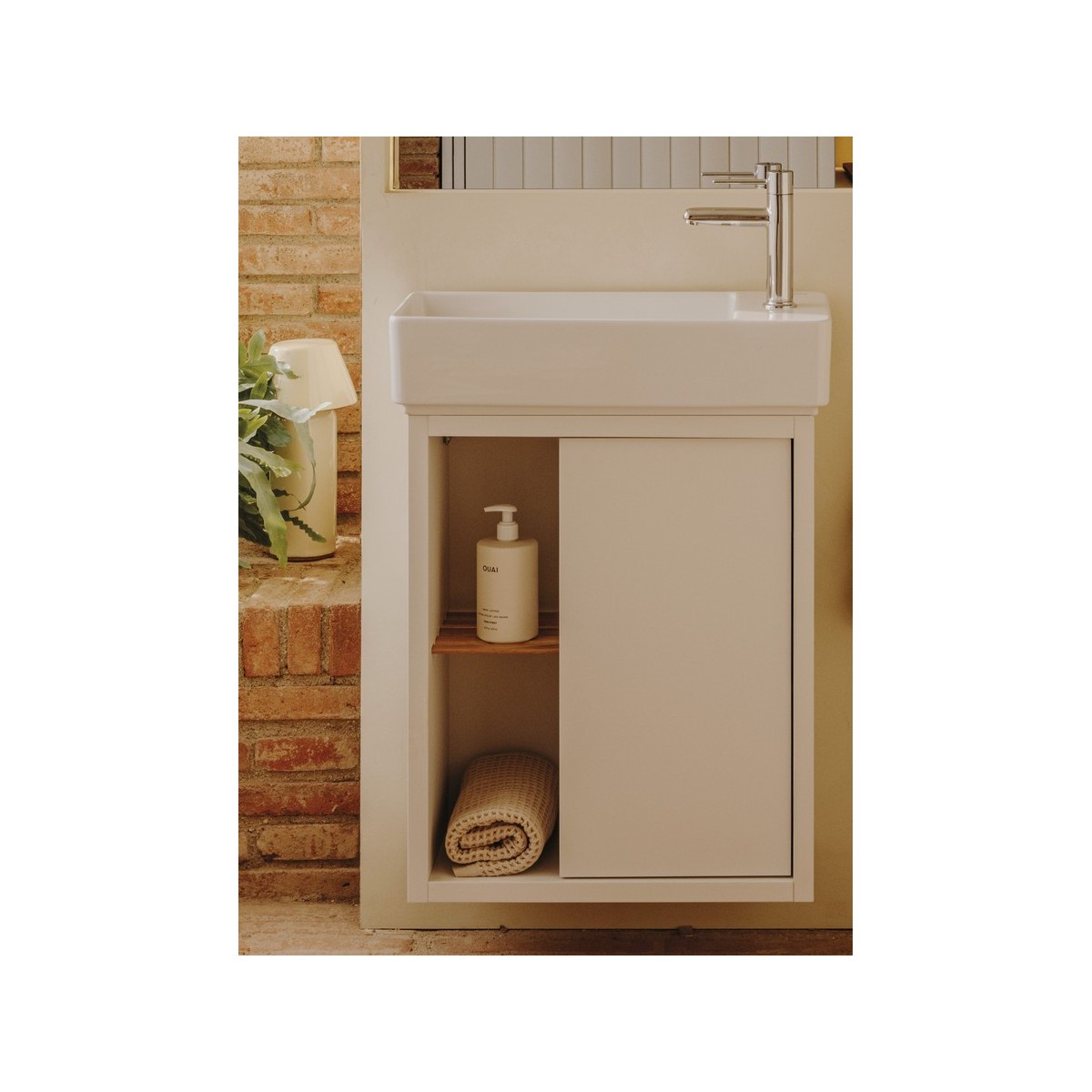 Tura unik compact 1p 2 niches latérales 550 mm blc cassé mat - ROCA A852022558 