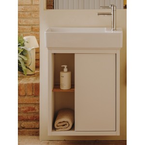 Tura unik compact 1p 2 niches latérales 550 mm blc cassé mat - ROCA A852022558 