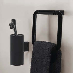 Nixie porte-brosse à dents mural noir mat 62x87x134 mm - LAUFEN H3821514500001 