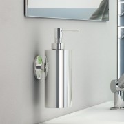 Cana distributeur de savon liquide mural à coller chromé chromé 62x98x186 mm - LAUFEN H3831320040011 