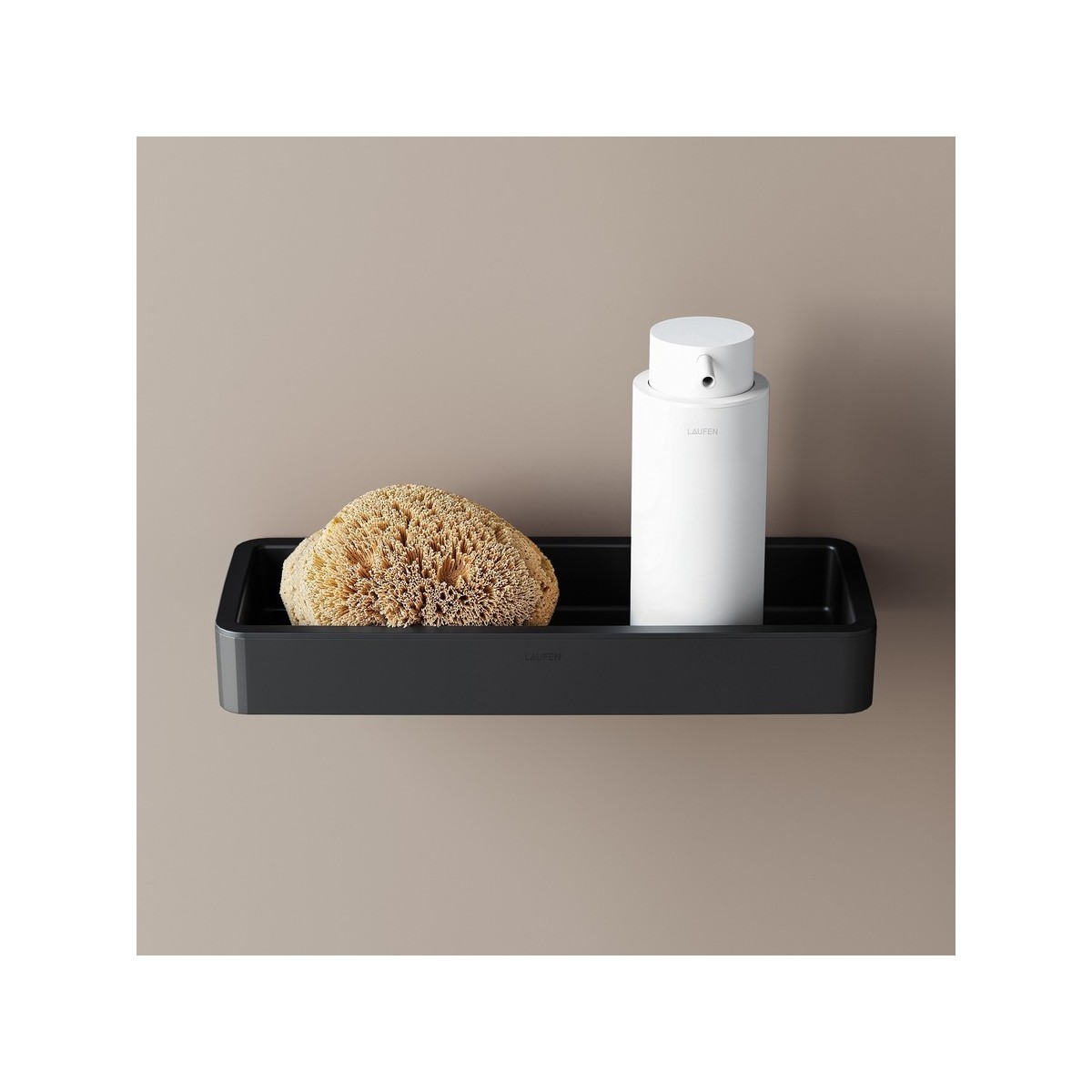 Nixie porte-savon à poser noir mat 301x123x41 mm - LAUFEN H3831524500011 