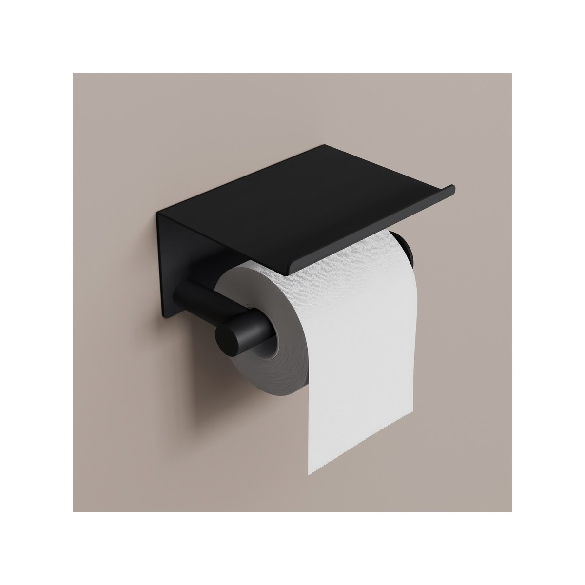 Niara porte-papier toilette avec couvercle titane noir mat 159x112x88 mm - LAUFEN H3840621630031 