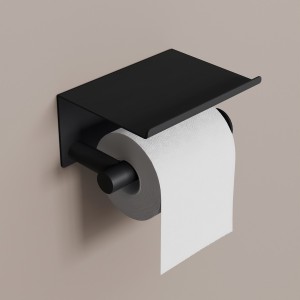 Niara porte-papier toilette avec couvercle titane noir mat 159x112x88 mm - LAUFEN H3840621630031 