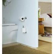 Cana porte-papier rouleau sans couvercle à coller chromé chromé 172x74x55 mm - LAUFEN H3841320040001 