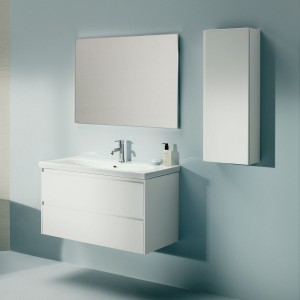 Lani armoire murale 1 porte charnières à droite 355x185x700mm blanc mat - LAUFEN H4037021122601 