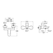Cala Mitigeur Bd Mural Avec Inverseur-Roca A5A026Ec00 