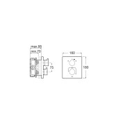 Insignia mitigeur Bd Encas 2 Voies Pour Rbox Titanium Black - ROCA A5A0C3ACN0 