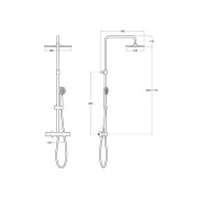 Even-T Square Colonne De Douche - ROCA A5A202EC00 