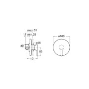 L20 Mitigeur Bain Ou Douche À Encastrer  Plaque Carree - A5A2A09C00 ROCA 