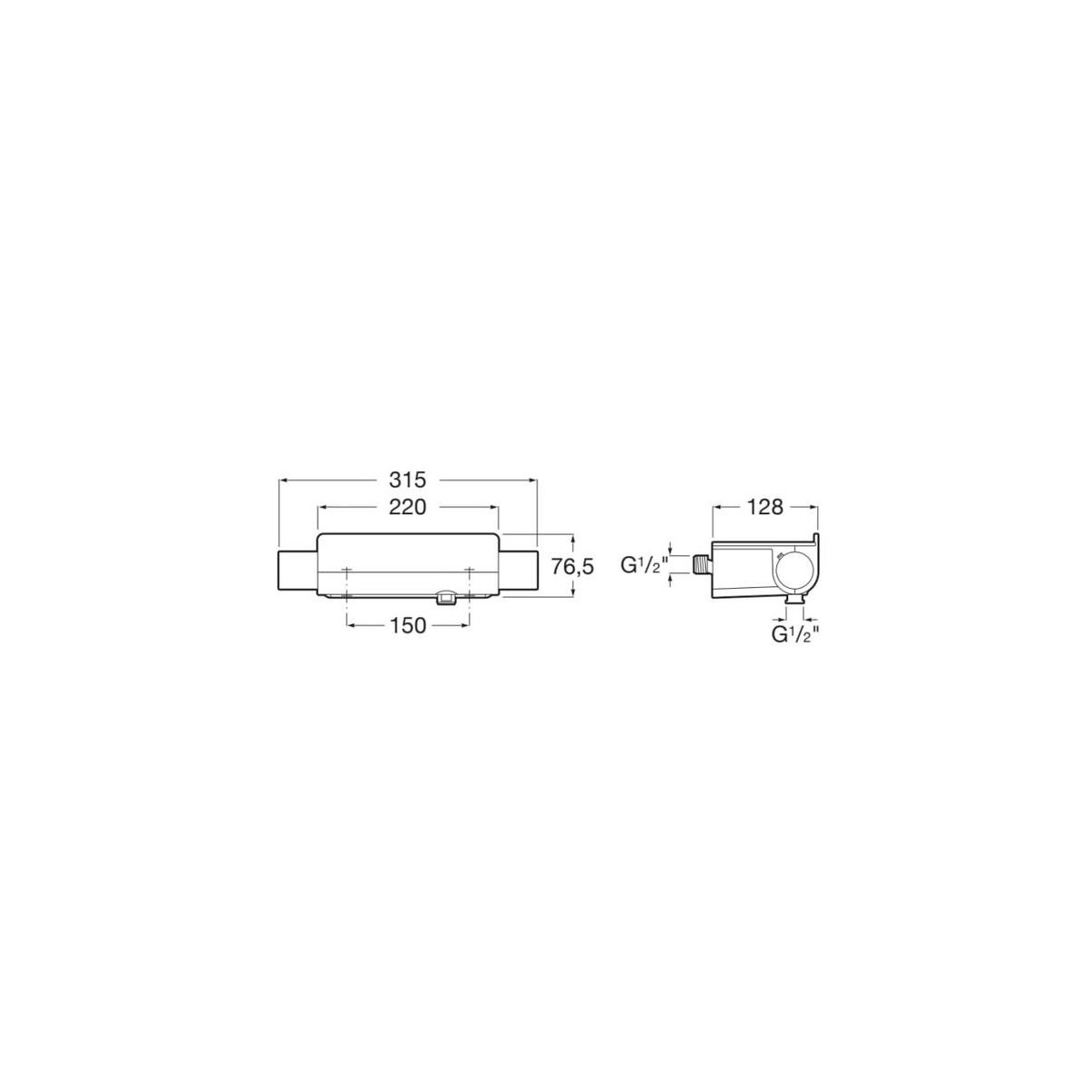 T-2000 Mit Thermostatique Avec Tablette Ss Flexible - A5A2A88C00 ROCA 