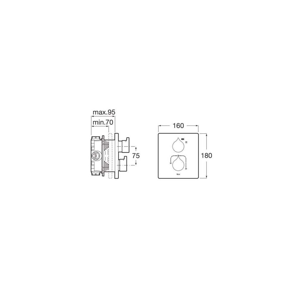 Insignia mitigeur D Encas Pour Rbox Titanium Black - ROCA A5A2C3ACN0 