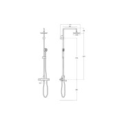 Colonne thermostatique pour bain-douche Victoria-T Roca A5A2H18C00 